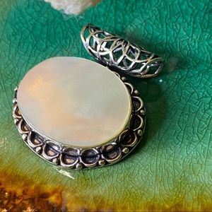 Sale* Mother of pearl handmade statement pendant